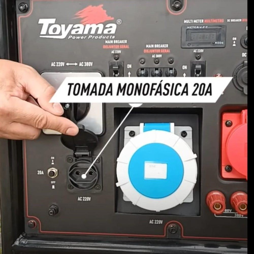 Gerador À Gasolina 23,75 Kva Partida Elétrica Com Avr Toyama