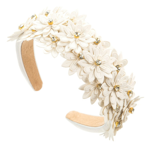 (w) Diadema Con Flores De Múltiples Capas Soft And Com