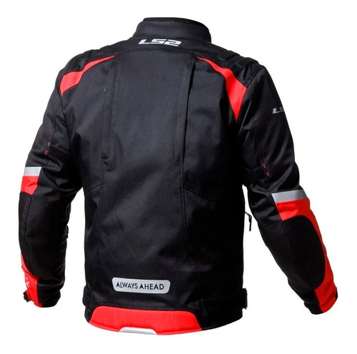 Campera Moto Ls2 Serra H Black Red Zeta Motos