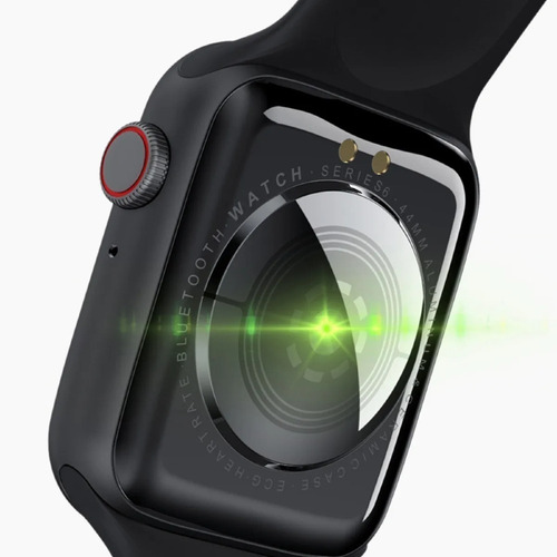 Imagem 4 de 4 de Relógio Smartwatch Iwo W46 Caixa De 44 Mm E Pulseira Preta