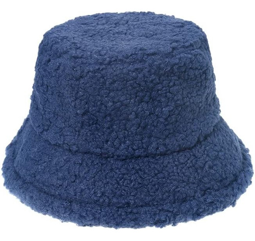 Sombrero Pescador Unisex Azul Mujeres Y Hombres Peludo Y