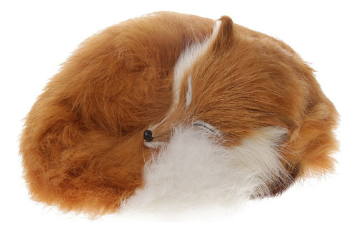 Lindo Zorro Durmiente Realista Modelo De Animal De Peluche