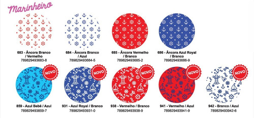 Imagem 2 de 4 de Folha De Eva Estampado Marinheiro 40x60cm - 5 Unidades