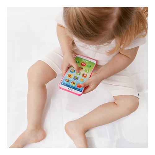 Telefone Infantil Com Sons - Celular Baby Phone - Rosa - Bu