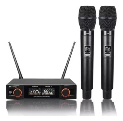 Microfone Sem Fio Mão Soundvoice Mm 220 Sf Duplo