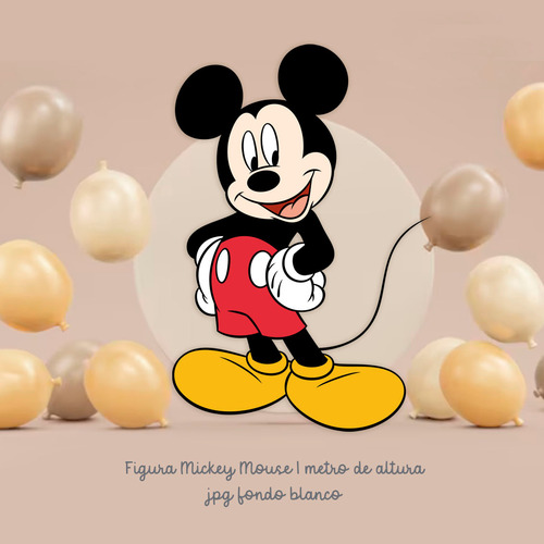 Figura Mickey Mouse Negro Y Roj 100cm Altura No Editable Jpg