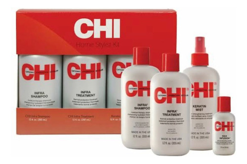 Chi Home Support Stylist Kit Infra 355ml + Silk Infusion 2oz
