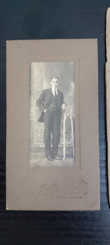 Antiguas Fotos Hombres Buenos Aires Circa 1900 Lote X 3 (Usado)