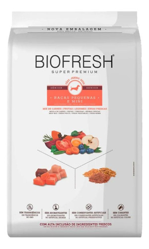 Ração Biofresh Cães Sênior Mini E Pequena Mix Carnes 10,1kg