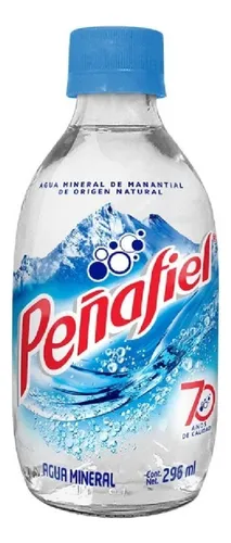 Agua Mineral Peñafiel Botella Vidrio 296ml
