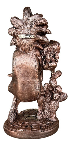 Pareja Azteca Guerrero Y Princesa Iztaccihuatl 19cm, Jart Cobre