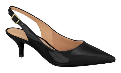 Sapato Scarpin Slingback Salto Baixo Bico Fino Vizzano