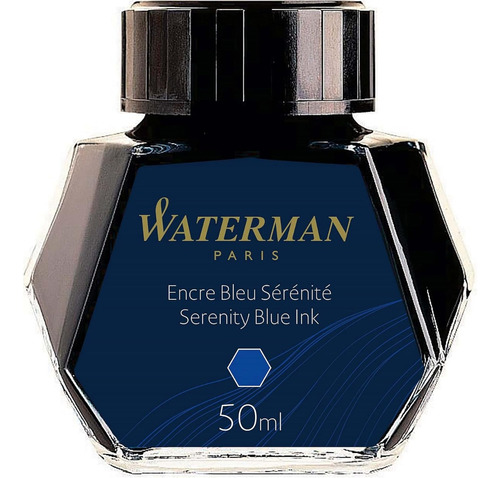 Tinta Frasco Plumas Fuente Estilograficas Waterman 50ml Azul
