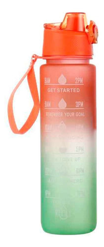 Botella De Agua Plástica Motivacional Deportiva 1 Litro