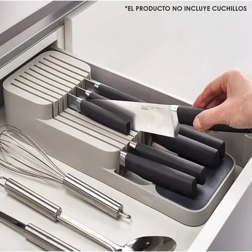 Imagen 4 de 8 de Organizador De Cuchillos Mesada Cajón 2 Pisos Smart Compacto