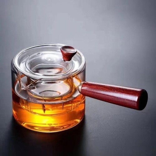 Qk Bule Vidro Borosilicato Chaleira 500ml Com Cabo