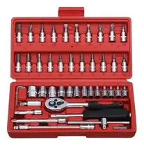 Comprar Juego De Herramientas Mecánicas Dados Llaves Acero 46 Pcs