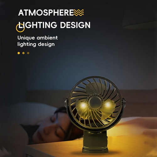 L Ventilador Con Clip De 360° Portátil De 3 Velocidades,