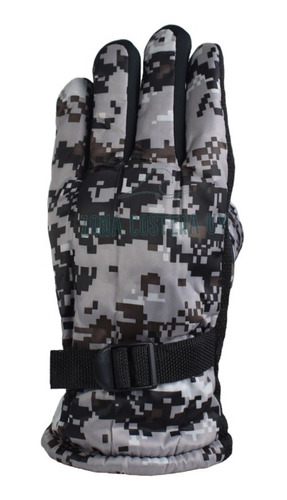 Guantes Camuflado Largo Moto Impermeables Termico Invierno