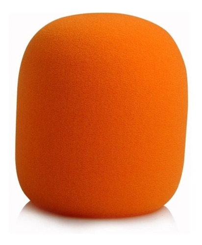 Imagem 2 de 2 de Espuma Para Microfone De Mão Laranja Sm58 Kit Com 2