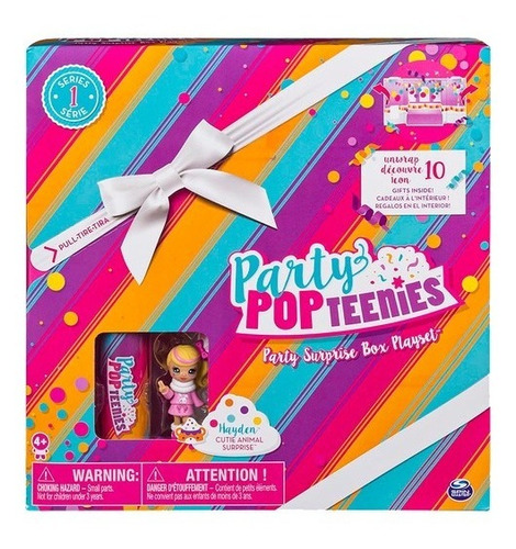 Party Popteenies Box Playset Muñeca Confeti/accesorios 46802