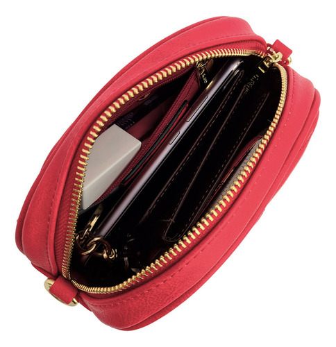 Bolsa Feminina Transversal E Pochete - Golden Fenix Cor Vermelho