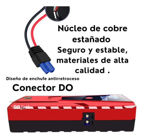 Arrancador De Batería Auto Usb 26000mah Power Bank Linterna
