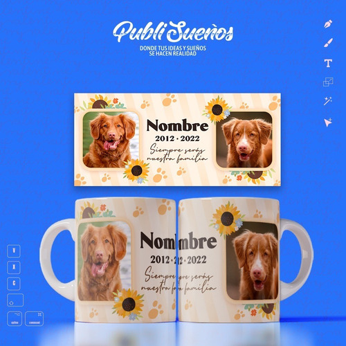 Imagen 4 de 10 de Plantillas Funebres Perritos / Cod0133