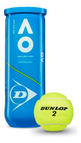 Tubo Pelotas Tenis Dunlop Australian Open X 3 Tennis Oficial