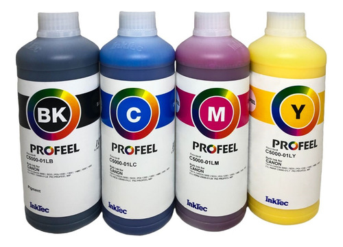 Kit Tinta Pigmentada Profeel Mega Tank Gx4010 Gx7010 Gx6010 Tinta Preto-ciano-amarelo-magenta