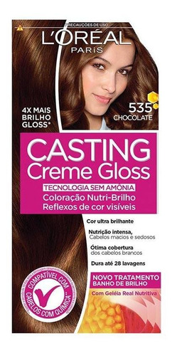 Tintura Casting Creme Gloss 535 Chocolate L`oréal Paris