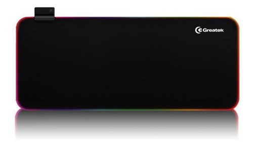 Mousepad Gamer Rgb Estendido Greatek 800mm X 300mm - Gtk Cor Preto Desenho impresso Logo Greatek
