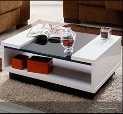 Imagen 2 de 2 de Mesa Ratona Moderna - Incluye Vidrio - Entrega Inmediata