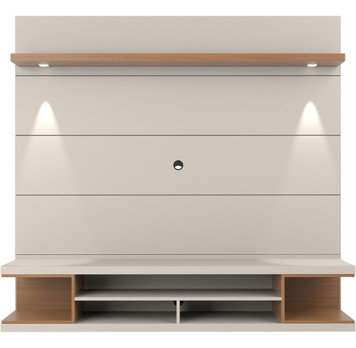 Panel Tv Rack Flotante Con Repisa De Lujo Minimalista Cairo