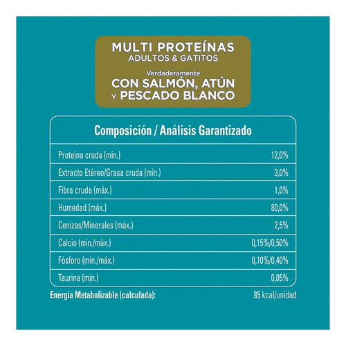 Alimento Húmedo Gatos Purina One Salmón Atún & Pescado 72pzs