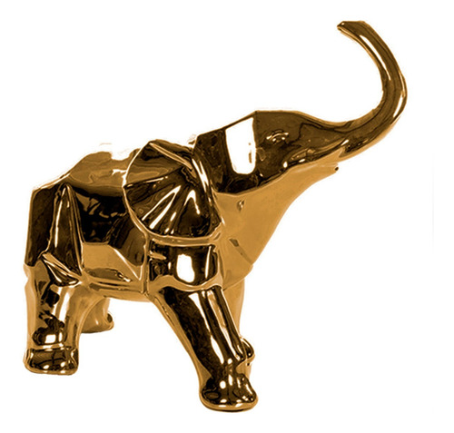  Escultura Elefante Oro Vulcano 32 Cm*26 Cm