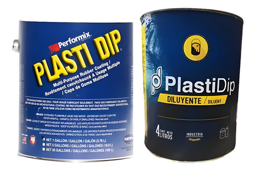 Pintura Removible Plastidip Galon + Diluyente Aplicación Acabado Mate Color Eleccion