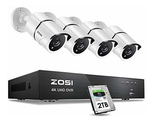 Sistema De Cámaras De Seguridad Zosi 4k Ultra Hd, Dvr De Vid