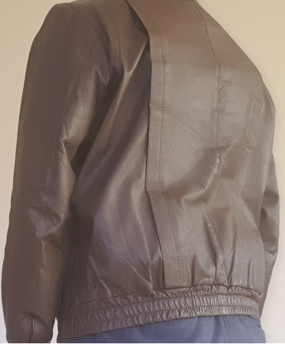 Chaqueta Cuero Marrón Marca Cercla Talla M