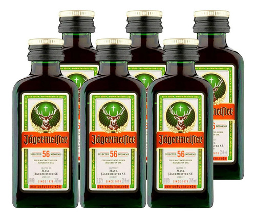 Botellita Mini Jagermeister X6 - mL a $375