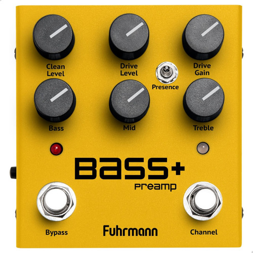 Pedal De Efeito Fuhrmann Bass+  Amarelo