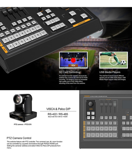 Avmatrix Vs0605 Switcher/mixer Video 6ch Sdi/hdmi Streaming
