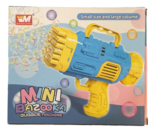 Mini Bazooka X45 Disparos Lanza Burbujas 20cm