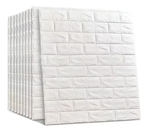10 Placas Auto Adesivas Colaí Adesivo Decorado Banheiro 3d Papel Parede Tijolinho Branco