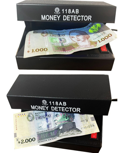 Detector De Billetes Falsos X2u Eléctrico Luz Negra Uv Pesos