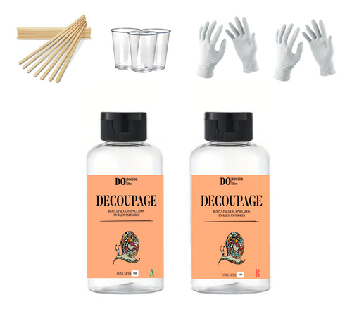 Resina Decorativa Gemelos 1 Lt P/ Cuadros Encapsulados