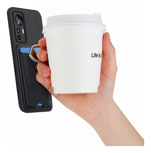 B Funda Plegable Con Forma De Anillo Para Tarjetas Para