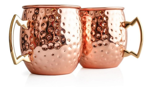Caneca Moscow Mule Barril Martelada Grande 400 Ml