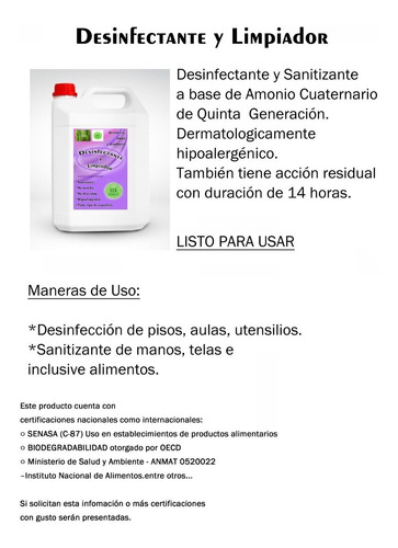 Imagen 2 de 2 de Amonio Cuaternario Concentrado 5°generación