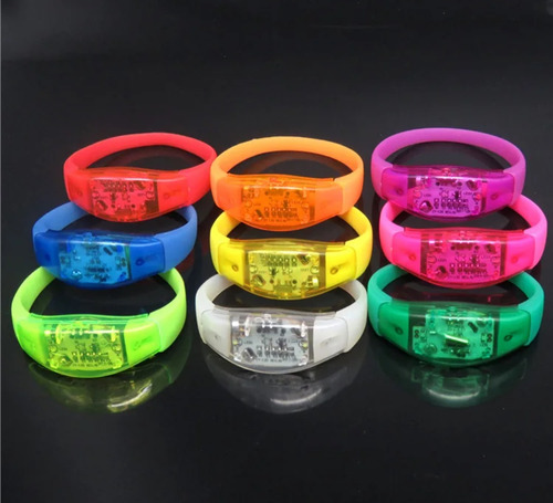 1000 Unid. Pulseira Led Ativa Com Batida Da Musica Balada